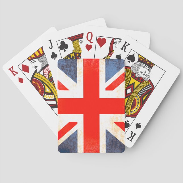 British antiqued flag playing cards spielkarten (Rückseite)