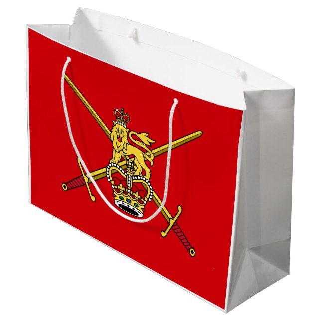 British Army (UK Military) Große Geschenktüte (Rückseite Schrägansicht)