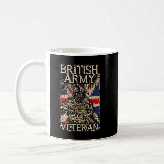 British Army Veteran Soldier Union Jack Flag UK Ar Kaffeetasse (Links)