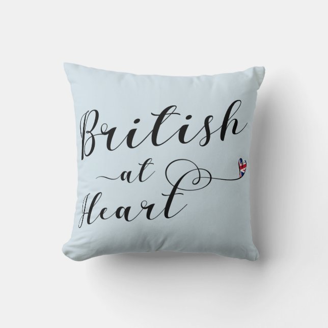 British At Heart Throw Cushion, Vereinigtes Königr Kissen (Vorderseite)