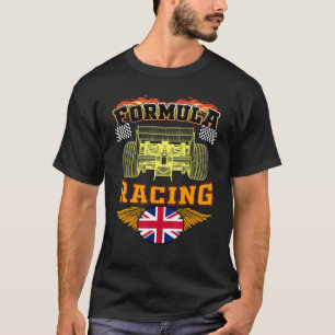 British Auto Race England Flaggen Formel Racing Ca T-Shirt