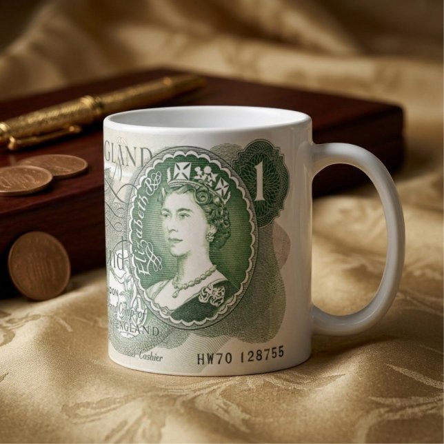 British Bank Note Tasse - 1970 One Pound Note on T (Von Creator hochgeladen)