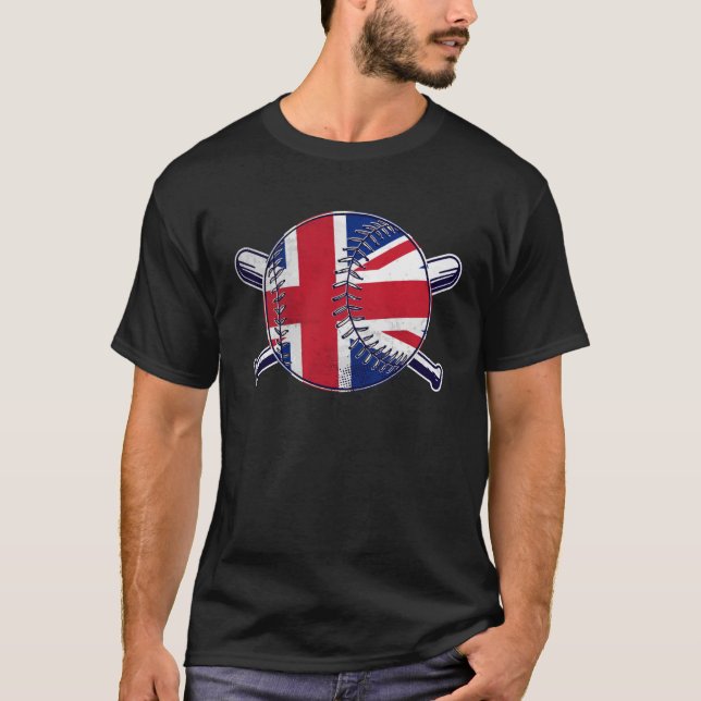 British Baseball Sport United Kingdom Baseball Tea T-Shirt (Vorderseite)