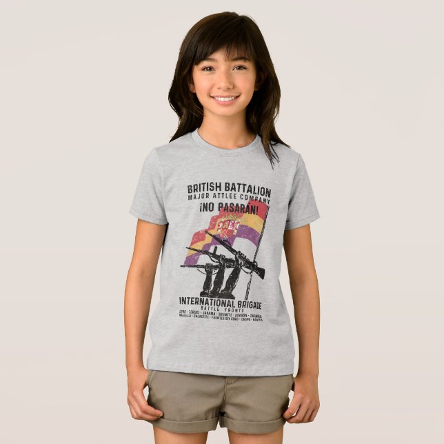 British Battalion Major Attlee Company Tri-Blend Shirt (Vorderseite Voll)