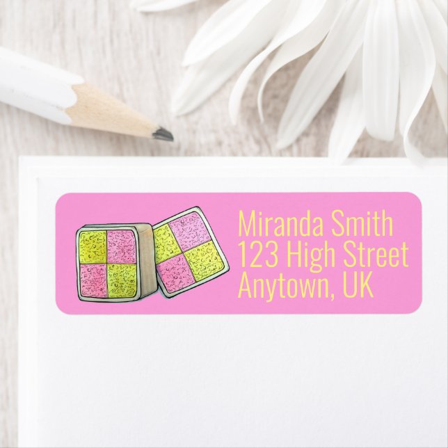 British Battenberg Marzipan Sponsor Cake UK Food (Insitu)