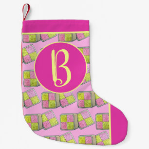 British Battenberg Marzipan Sponsor Cake UK Food Kleiner Weihnachtsstrumpf