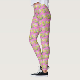 British Battenberg Marzipan Sponsor Cake UK Food Leggings