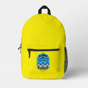 British Beach Hut Geschenke und Dekoration Bedruckter Rucksack