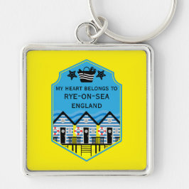 British Beach Hut Geschenke und Dekoration Schlüsselanhänger