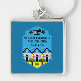 British Beach Hut Geschenke und Dekoration Schlüsselanhänger