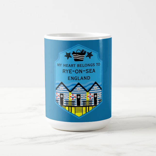 British Beach Hut Geschenke und Dekoration Verwandlungstasse (Zentrum)