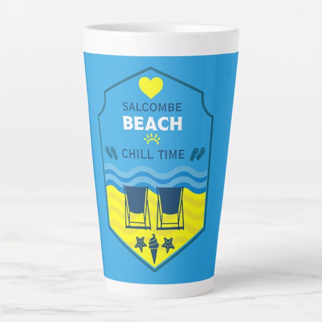 British Beach-Themed-Geschenk Milchtasse (Vorderseite)