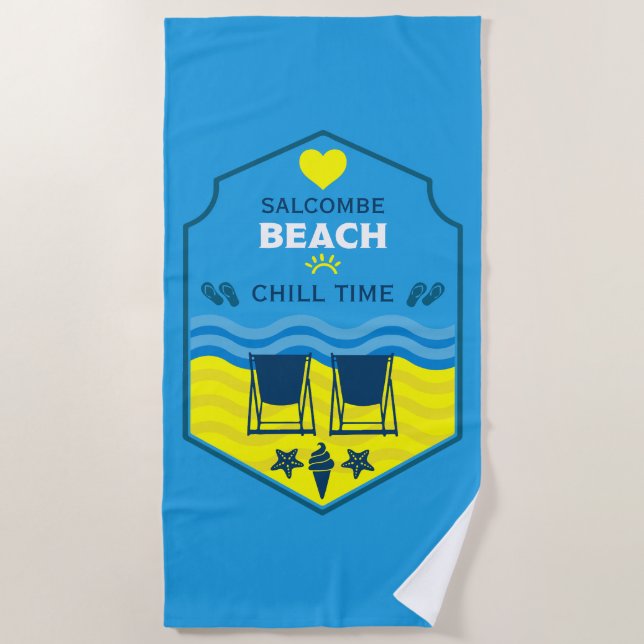 British Beach-Themed-Geschenk Strandtuch (Vorderseite)