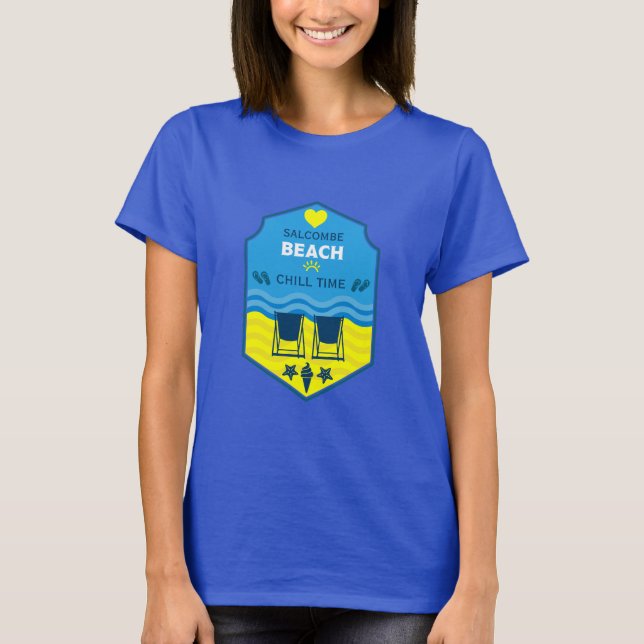 British Beach-Themed-Geschenk T-Shirt (Vorderseite)