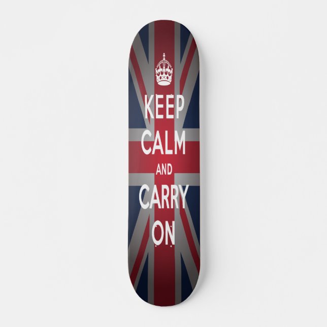 British Behielt Calm Carry Old School Skateboard (Vorne)