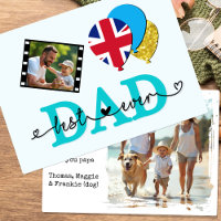British Best Vater jemals Foto Card, Flag UK Pater