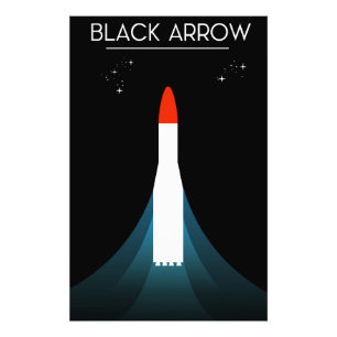 British Black Arrow Rocket Space Art Fotodruck