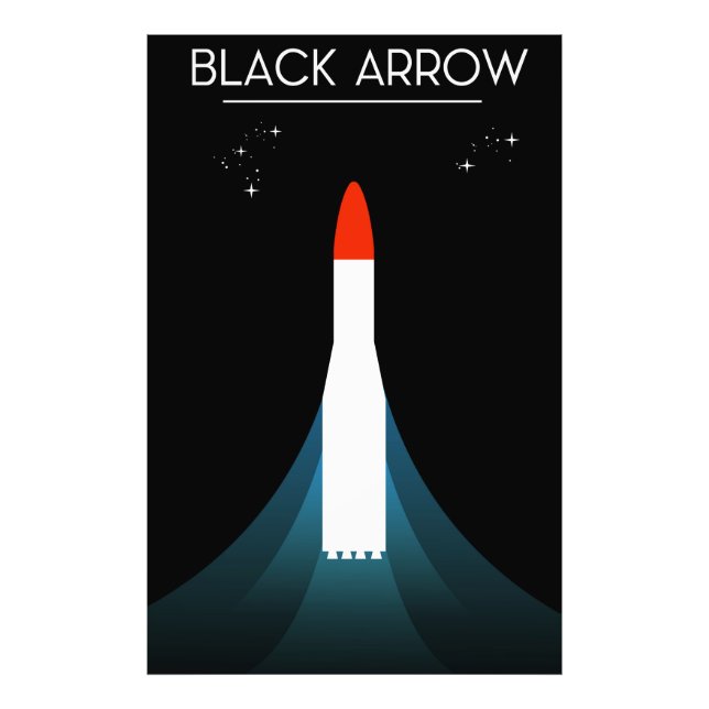 British Black Arrow Rocket Space Art Fotodruck (Vorne)
