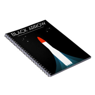 British Black Arrow Rocket Space Art Notizblock