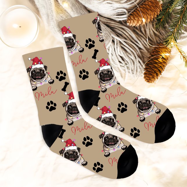 British Bull Dog Personalisiertes Weihnachtsgesche Socken (Von Creator hochgeladen)