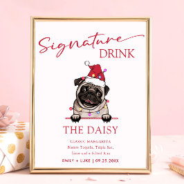 British Bull Dog Wedding Signature Drink Sign Poster