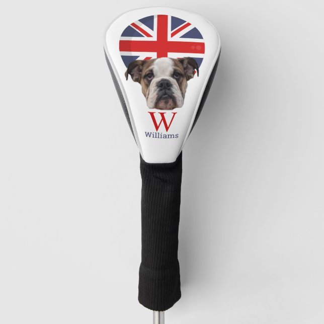 BRITISH BULLDOG Monogram Golf Head Cover Golf Headcover (Vorderseite)