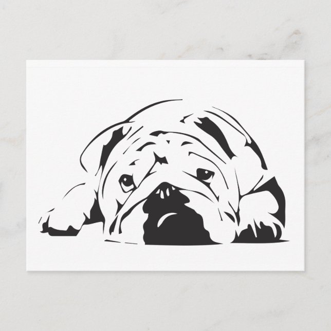 British Bulldog Stencil Postkarte (Vorderseite)