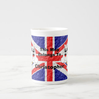 British Bulldog Union Jack Flag Prozellantasse