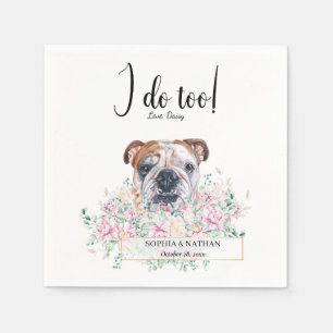 British Bulldog Wedding Cocktail Napkins Serviette