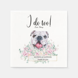 British Bulldog Wedding Cocktail Napkins Serviette