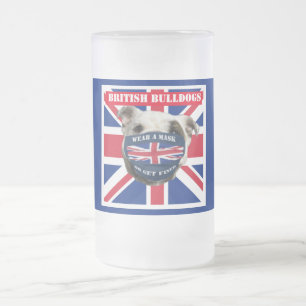 BRITISH BULLDOGS MATTGLAS BIERGLAS