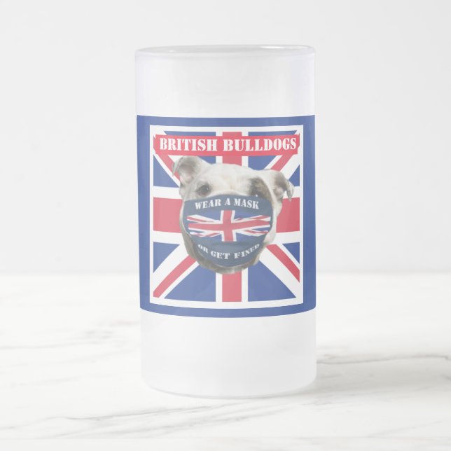 BRITISH BULLDOGS MATTGLAS BIERGLAS (Mittel)