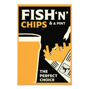 British Classic Fish and Chips Fotodruck