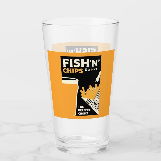 British Classic Fish and Chips Glas (Vorderseite)
