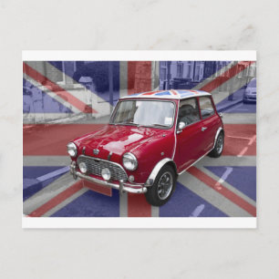 British Classic Mini-Auto Postkarte