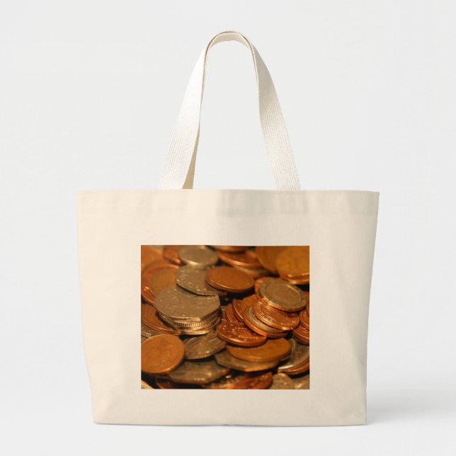 British Coin Money Jumbo Stoffbeutel (Vorne)