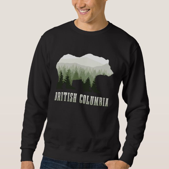 British Columbia Canada Grizzly Bear Canadian Natu Sweatshirt (Vorderseite)