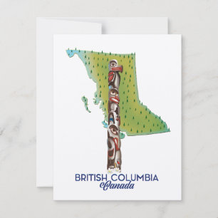 British Columbia Canada kartografiert Poster.