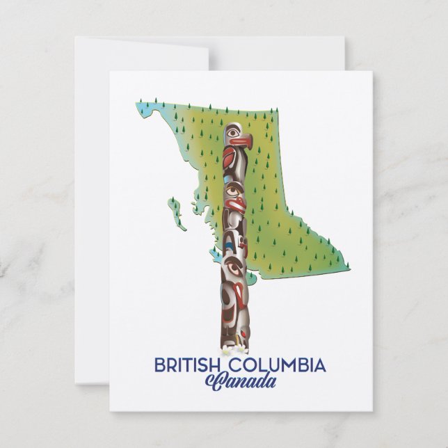 British Columbia Canada kartografiert Poster. (Vorderseite)