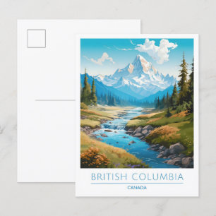 British Columbia Canada Vintage Travel Postkarte