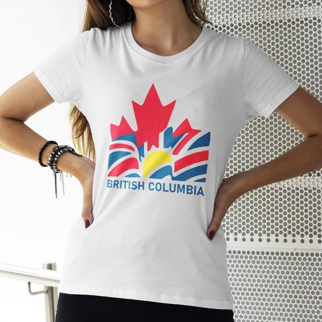 British Columbia Flag Canada Vintag Souvenirs T-Shirt (Von Creator hochgeladen)
