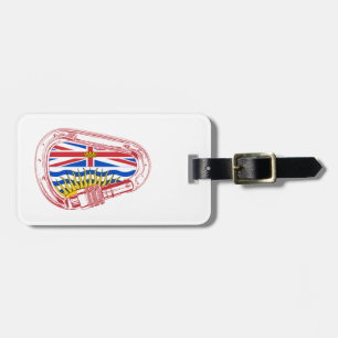 British Columbia Flag Kletterkarabiner Gepäckanhänger