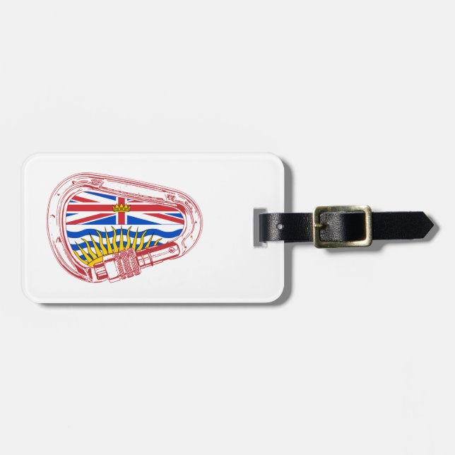British Columbia Flag Klettern Carabiner Gepäckanhänger (Vorderseite horizontal)