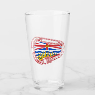 British Columbia Flag Klettern Carabiner Glas