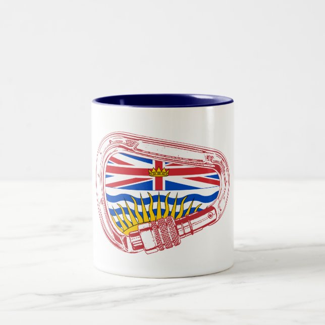British Columbia Flag Klettern Carabiner Zweifarbige Tasse (Mittel)