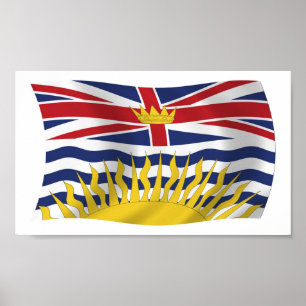 British Columbia Flag Poster Druck