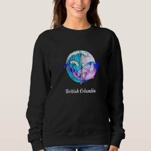 British Columbia Japan Paint Geometric Orca Kil Sweatshirt