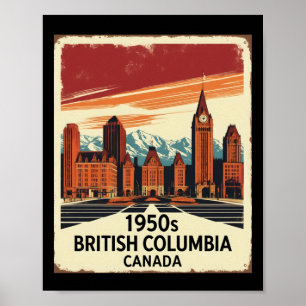 British Columbia Kanada Vintage Travel Touri der 5 Poster