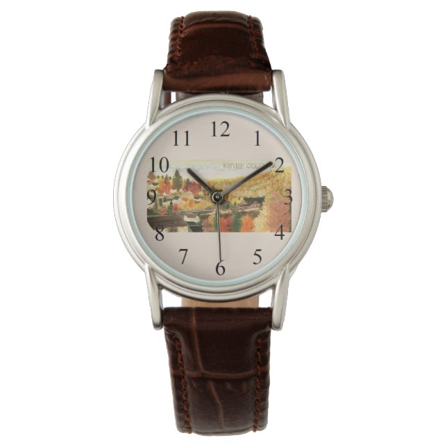 British Columbia Leather Watch Armbanduhr (Vorderseite)