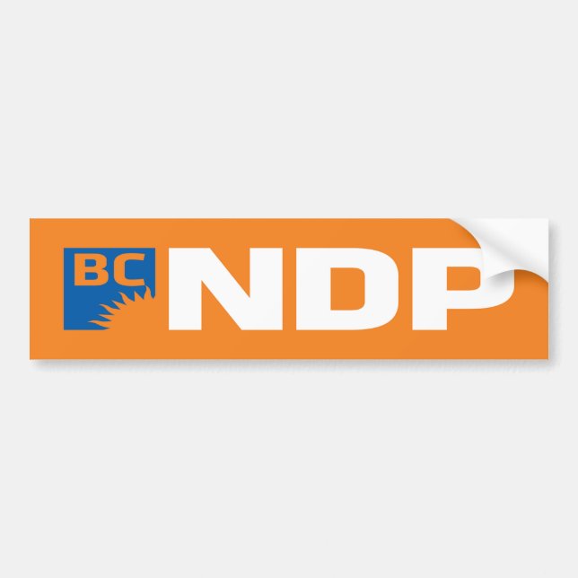 British Columbia NDP-Logo Autoaufkleber (Vorne)